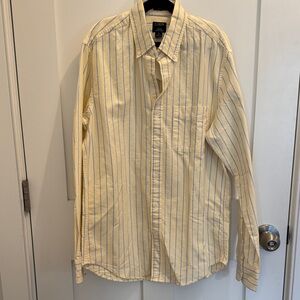 J. Crew Men's Shirt with Yellow and Blue Stripes